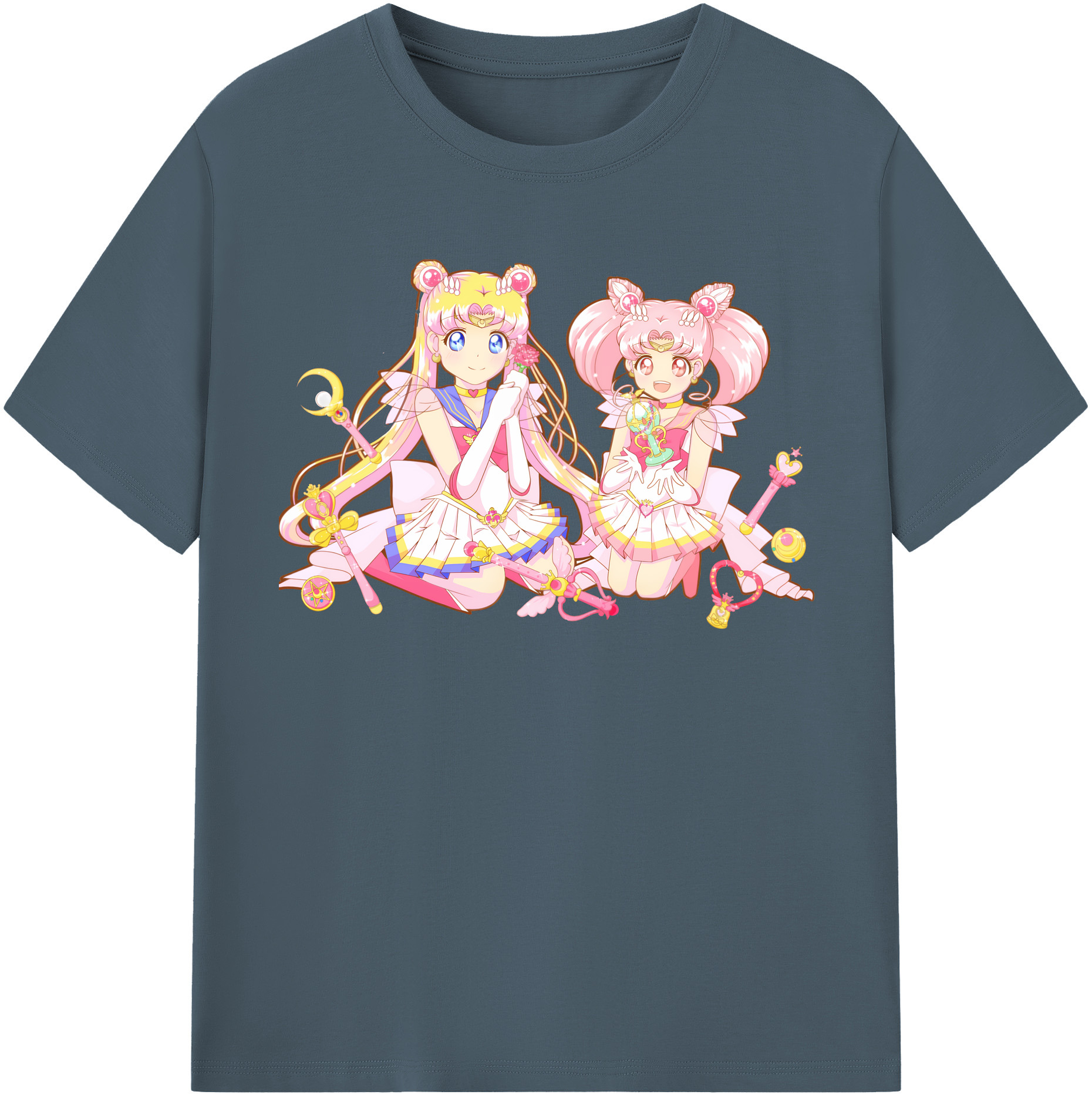 （画像用） 美少女戦士セーラームーン 月野 うさぎ つきの うさぎ Sailor Moon Tsukino Usagi 綿100％半袖Tシャツ（フロントプリント）